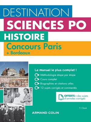 cover image of Destination Sciences Po--Histoire Concours Paris + Bordeaux